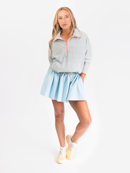 THE ROUTINE JACKET IN SHERBET GRID