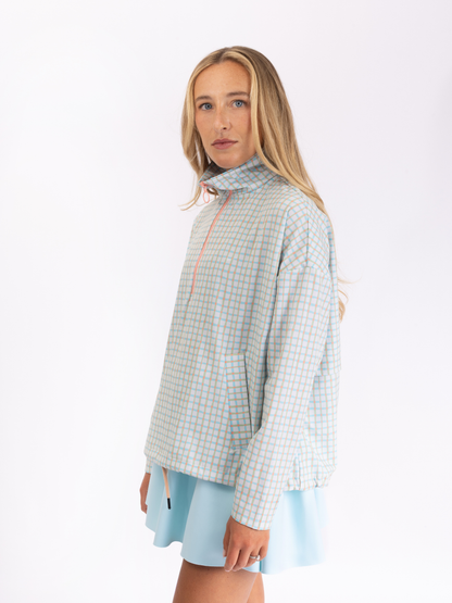 THE ROUTINE JACKET IN SHERBET GRID